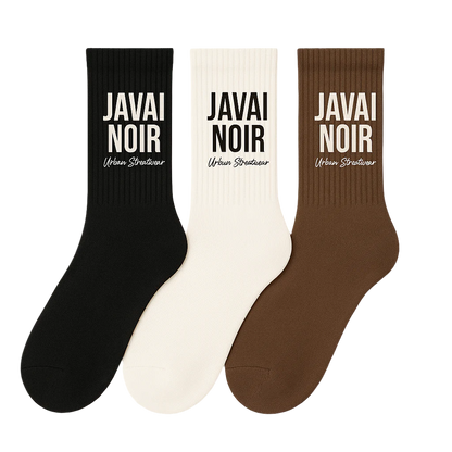 JAVAI NOIR Urban Streetwear Socks – 3 Color Options